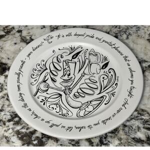 Disney Parks BEAUTY and the BEAST 11” Ceramic Dinner Plates RARE Be Our Guest- 2
